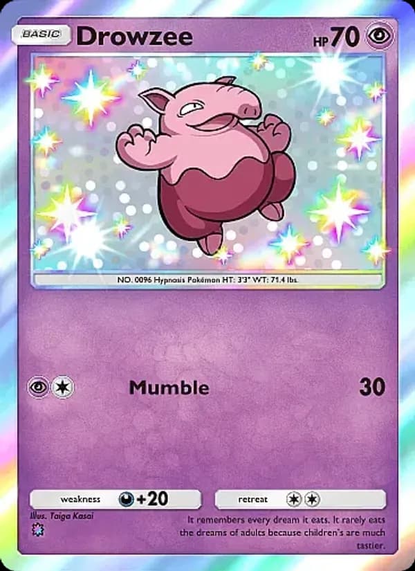 Drowzee card in English