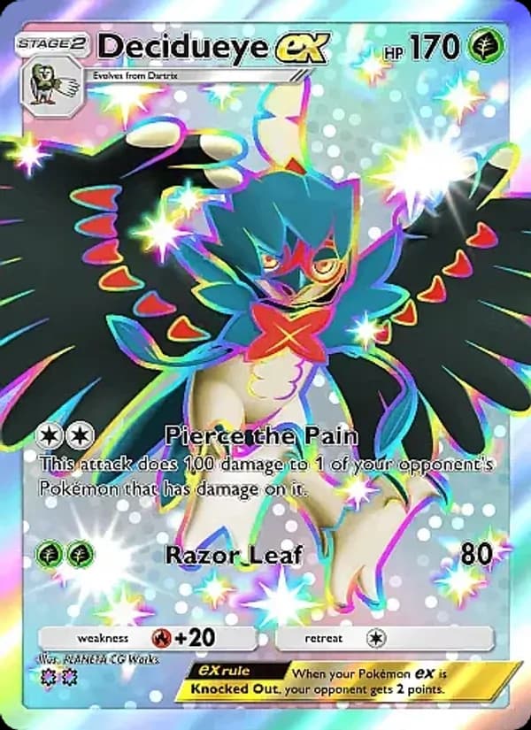 Decidueye ex card in English