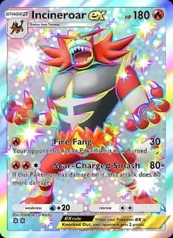Incineroar ex card in English