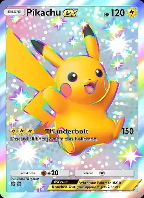 Pikachu ex card in English
