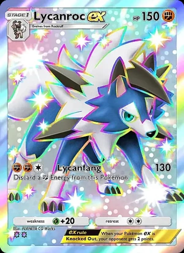 Lycanroc ex card in English
