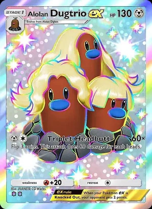Alolan Dugtrio ex card in English