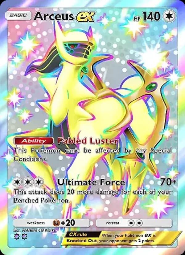 Arceus ex card in English