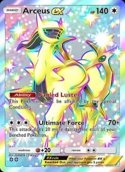 Arceus ex card in English