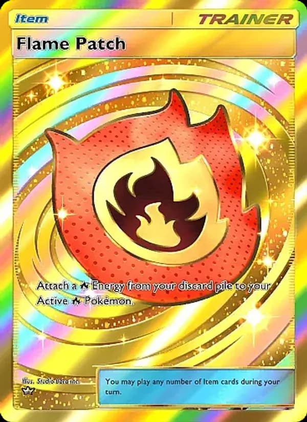 Flame Patch card in English