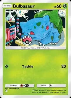 Bulbasaur card in English