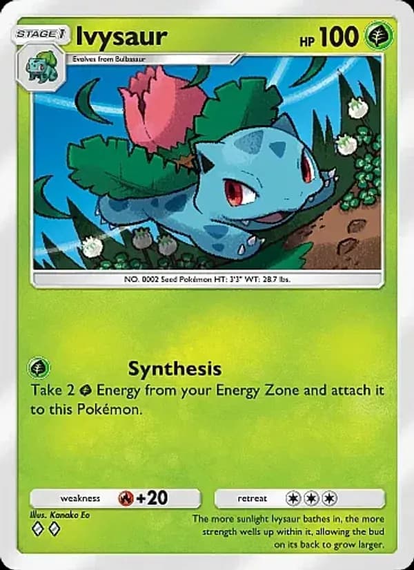 Ivysaur card in English