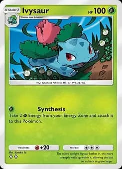 Ivysaur card in English