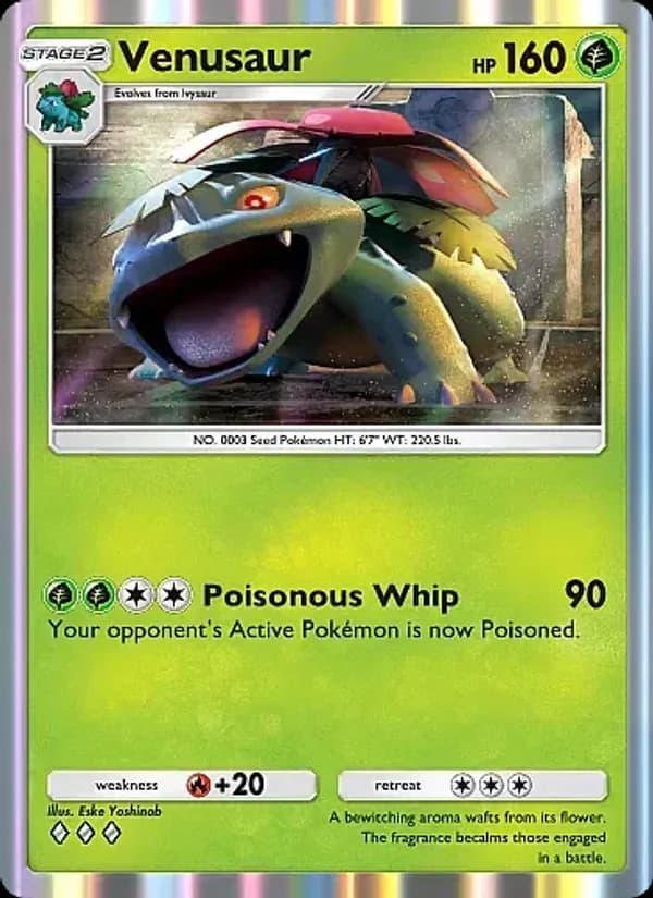 Venusaur card in English