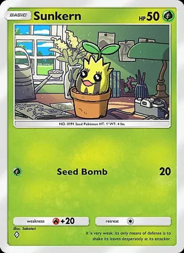 Sunkern card in English