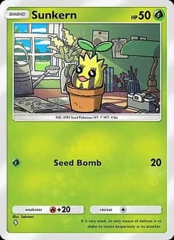 Sunkern card in English