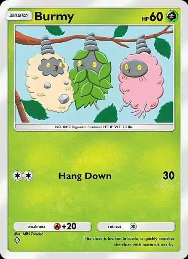 Burmy card in English
