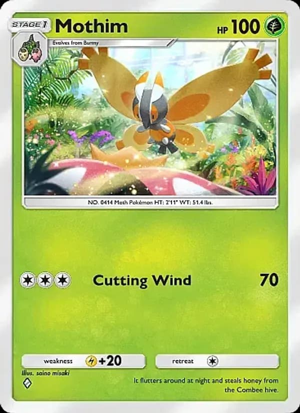 Mothim card in English