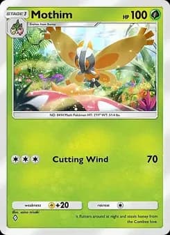 Mothim card in English