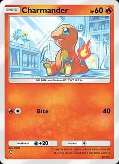 Charmander card in English