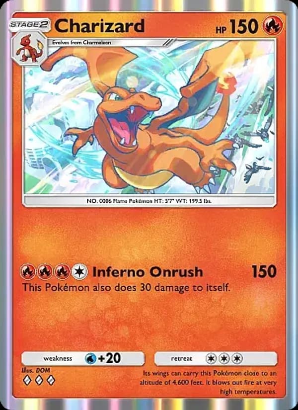 Charizard card in English