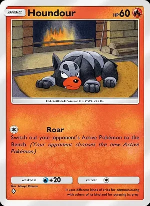 Houndour card in English