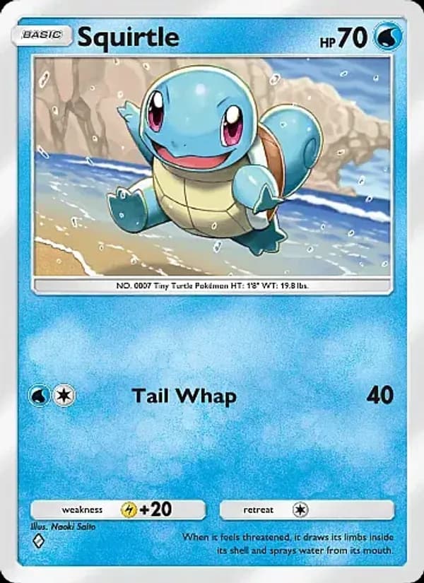 Squirtle card in English
