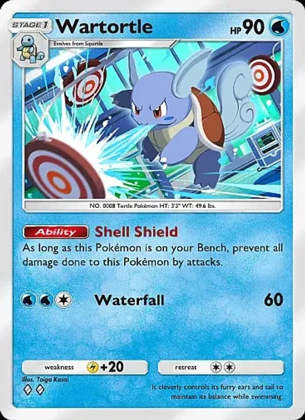 Wartortle card in English