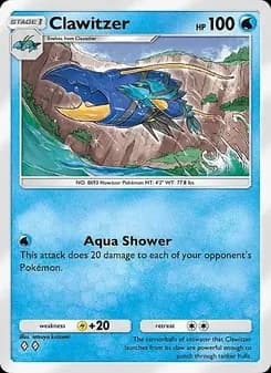 Clawitzer card in English