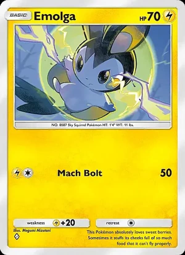 Emolga card in English
