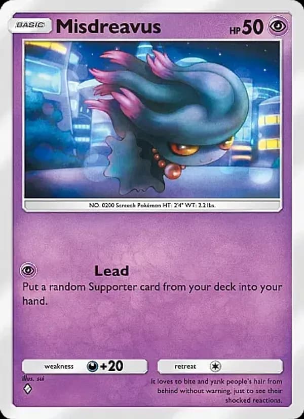 Misdreavus card in English