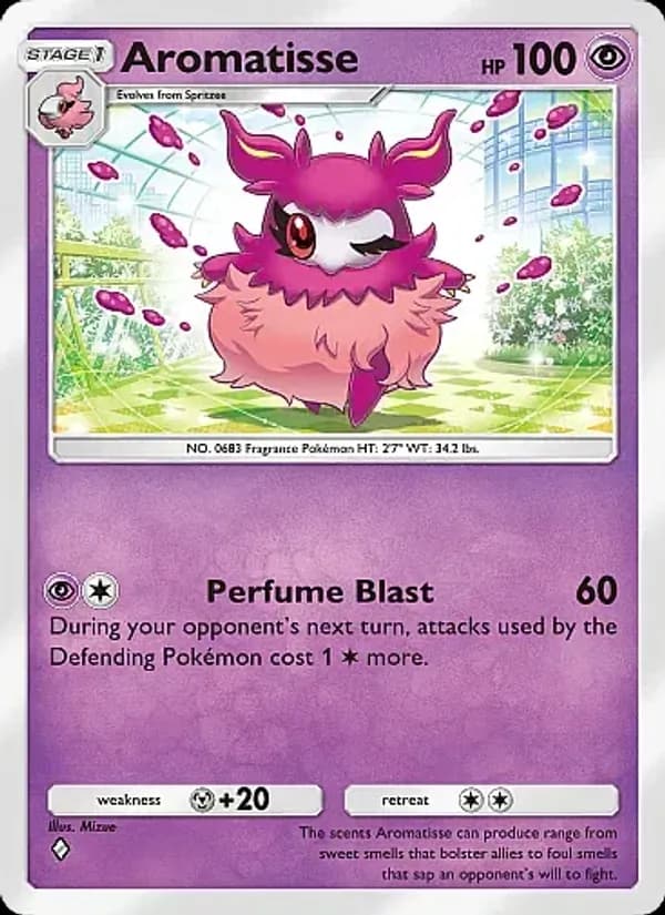 Aromatisse card in English