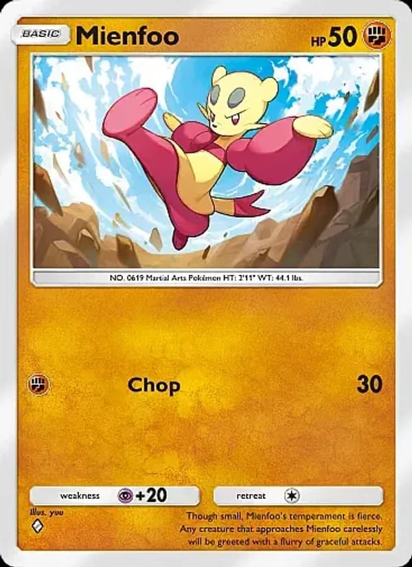 Mienfoo card in English