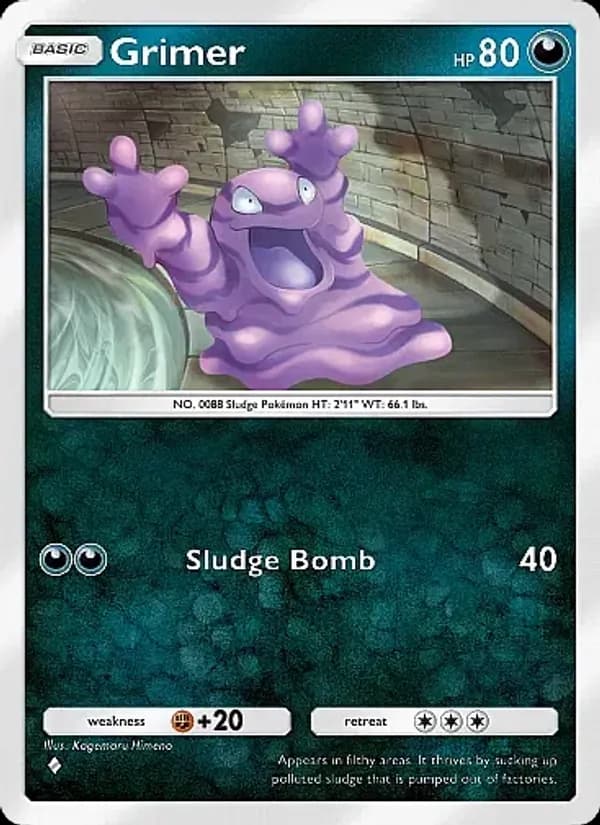 Grimer card in English