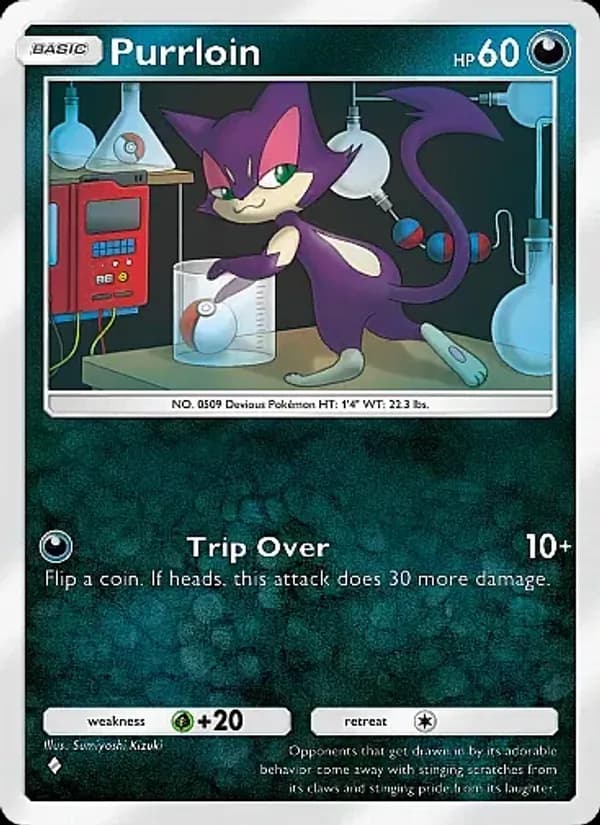 Purrloin card in English