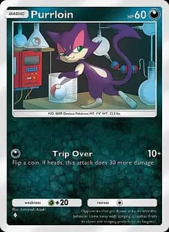 Purrloin card in English