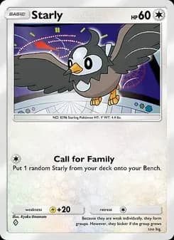Starly card in English