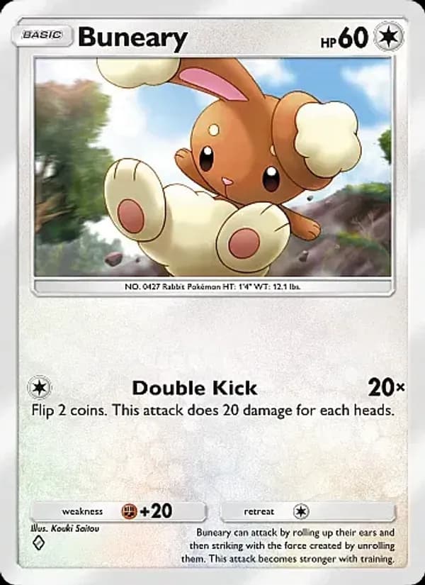 Buneary card in English