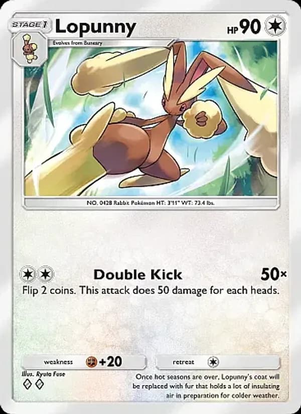 Lopunny card in English