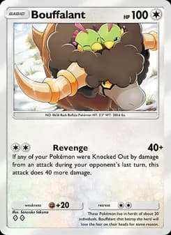 Bouffalant card in English