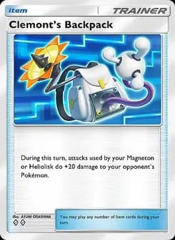 Clemont's Backpack card in English