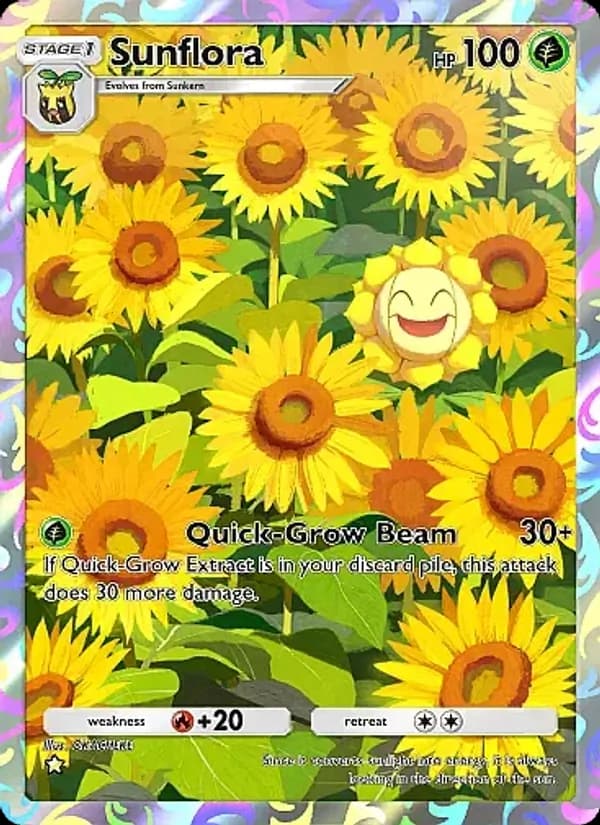 Sunflora card in English