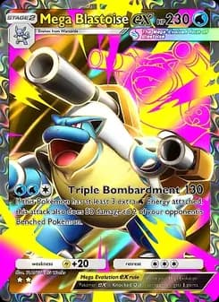 Mega Blastoise ex card in English