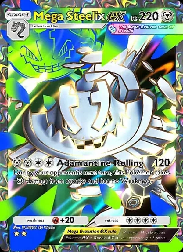Mega Steelix ex card in English