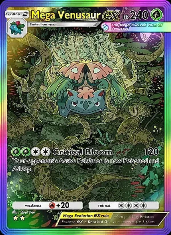 Mega Venusaur ex card in English