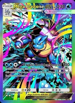 Mega Blastoise ex card in English