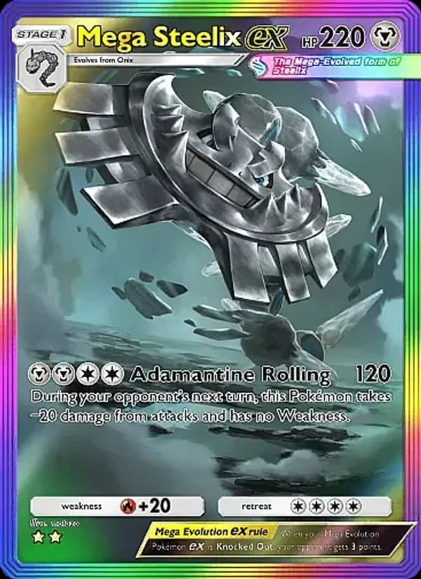 Mega Steelix ex card in English