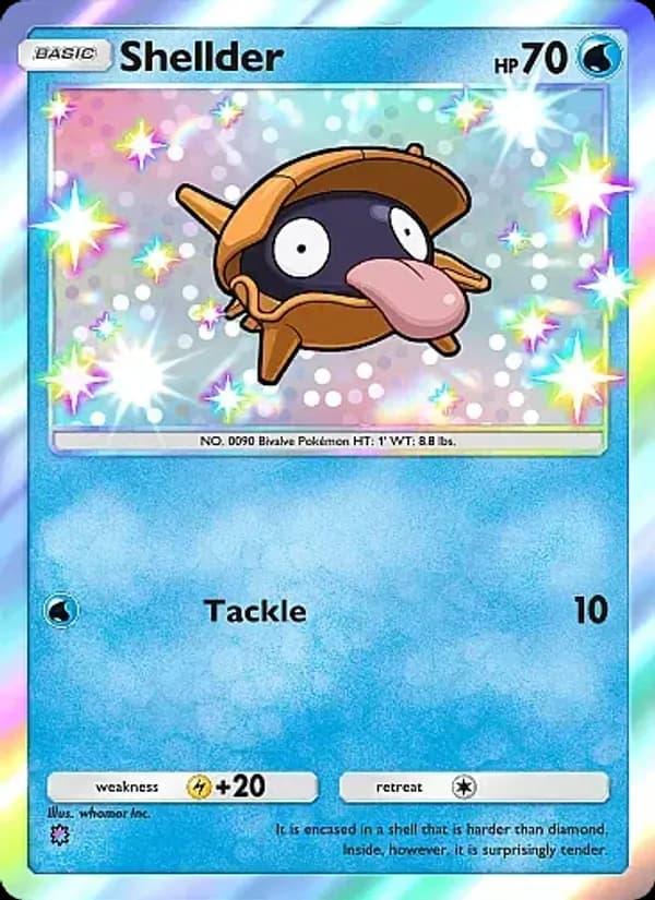 Shellder card in English