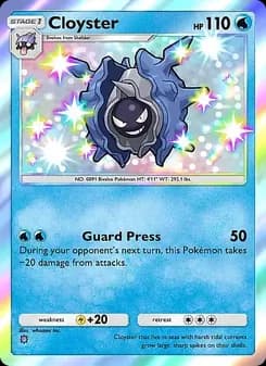 Cloyster card in English