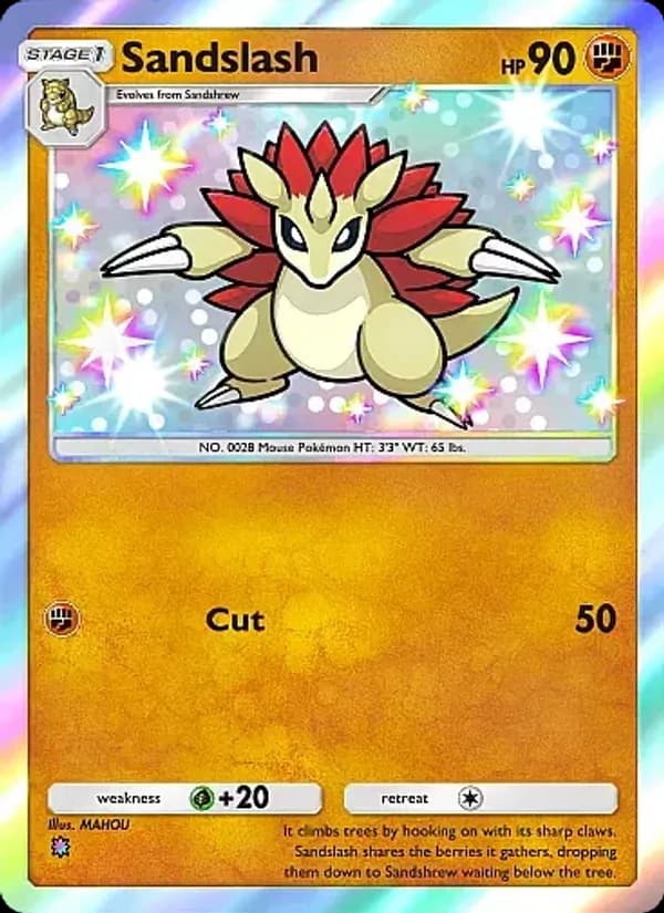 Sandslash card in English