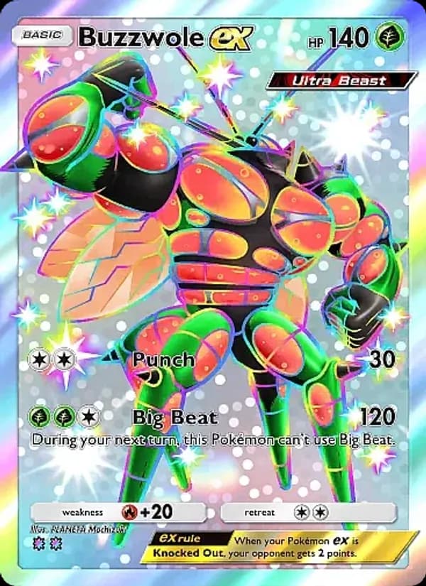 Buzzwole ex card in English