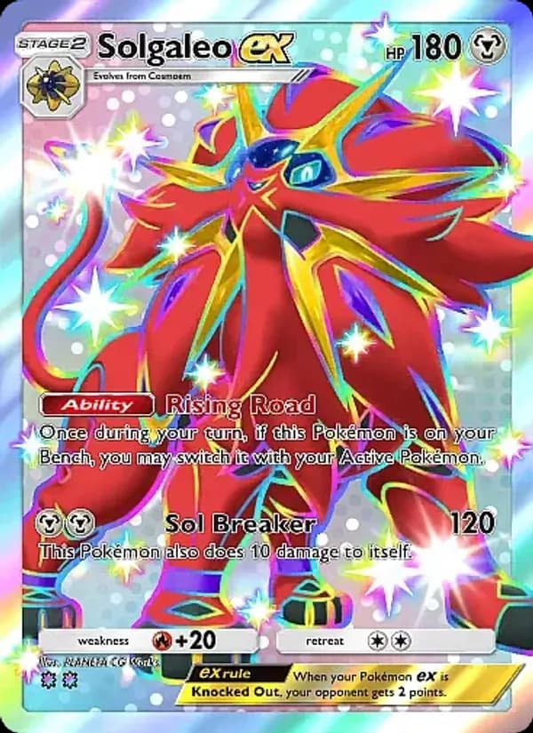 Solgaleo ex card in English