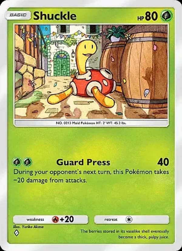 Shuckle card in English