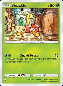 Shuckle card in English