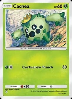 Cacnea card in English